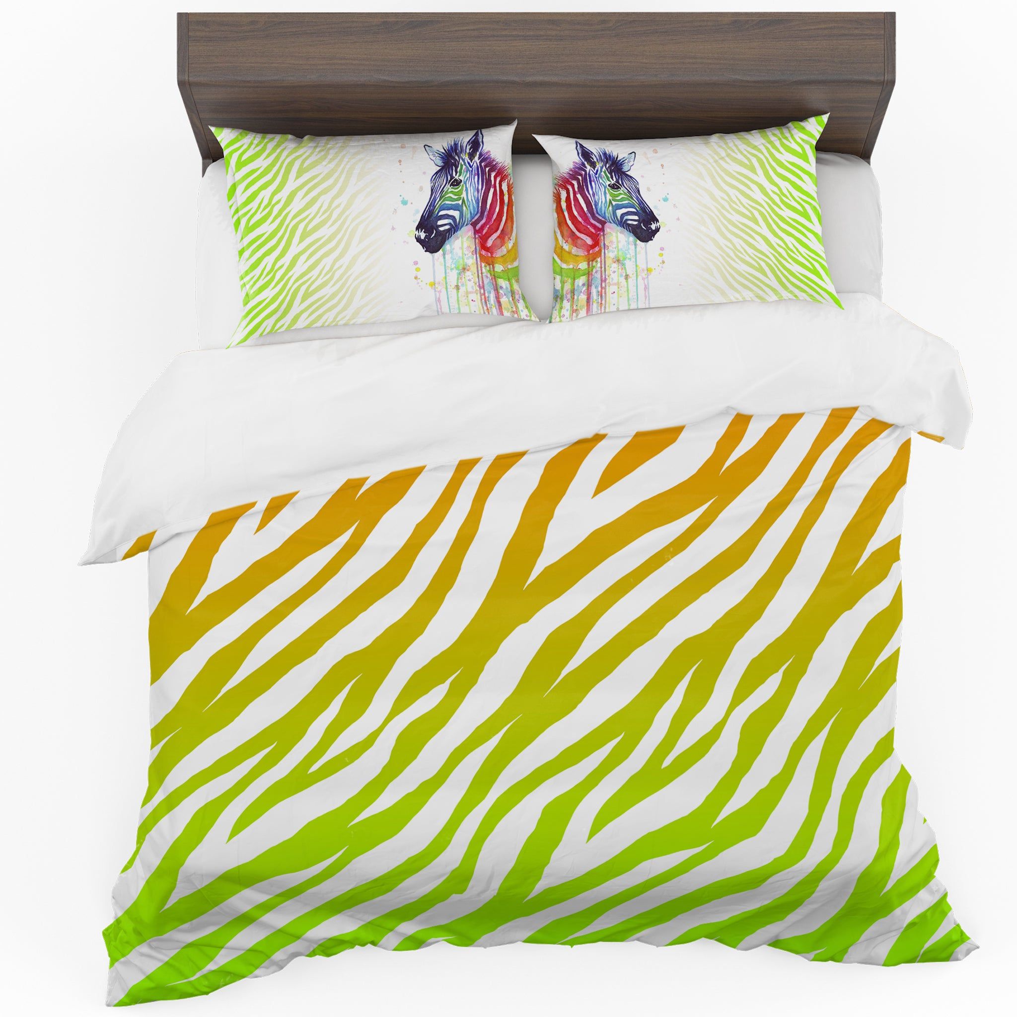 Colourful Zebra Stripes Cover Set Double