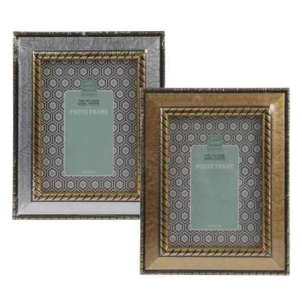 PICTURE FRAME PL MARBLED 18x24cm ASSTD - Pack of 2