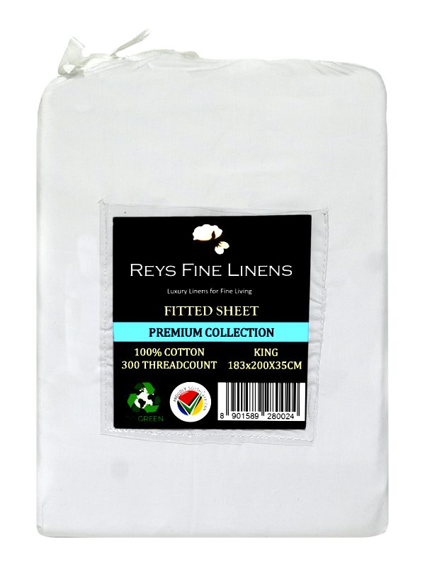 Rey's Fine Linen - Premium Collection - Fitted Sheet-King-06 Pack