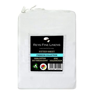Rey's Fine Linen - Premium Collection - Fitted Sheet-King-30 Pack
