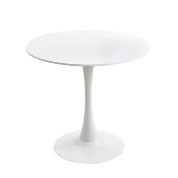 GOF Furniture - Ebony White Round Dining Table