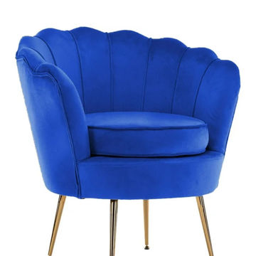 IG Furn- Blue Velvet Tulip Chair