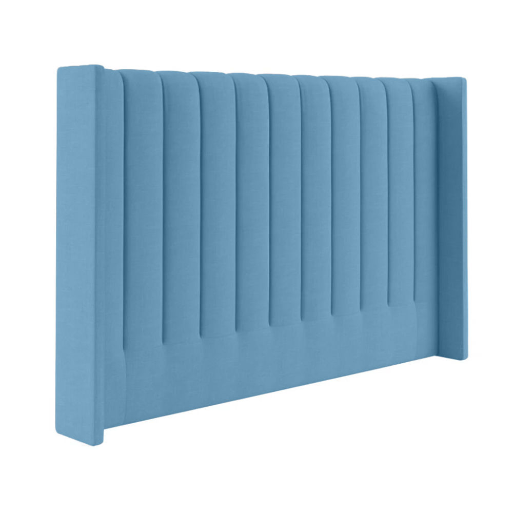 Myra Stripped Wing Headboard Three Quarter Sky Blue
