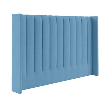 Myra Stripped Wing Headboard Three Quarter Sky Blue