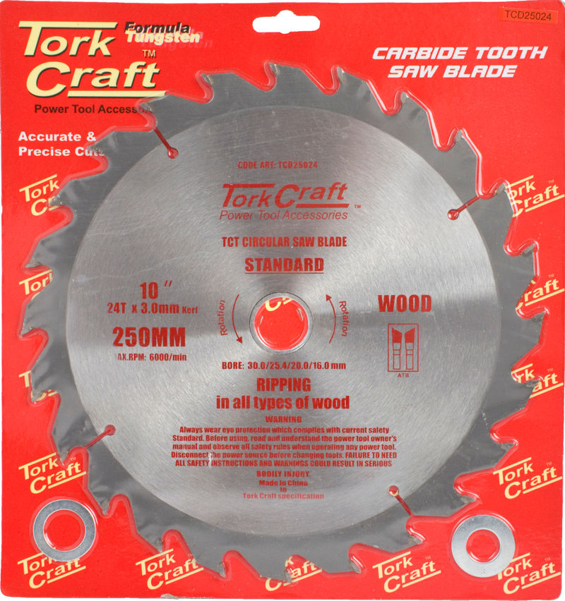 Tork Craft - Blade Tct 250 x 24T 30-16 General Purpose Rip