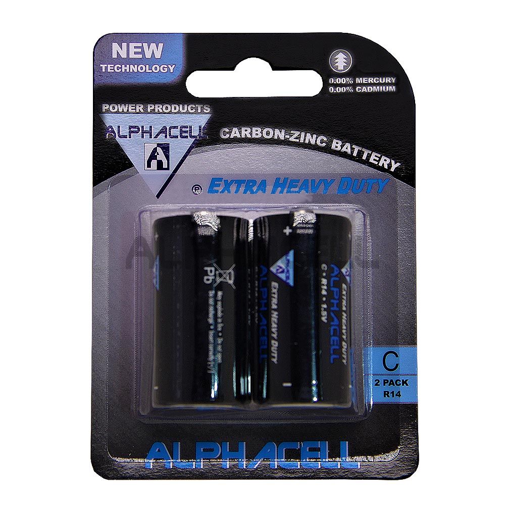 Zinc Carbon C - R14 2pc CARDED