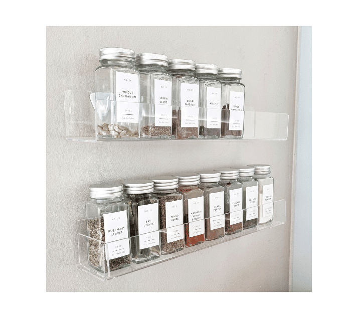Floating spice shelves hotsell