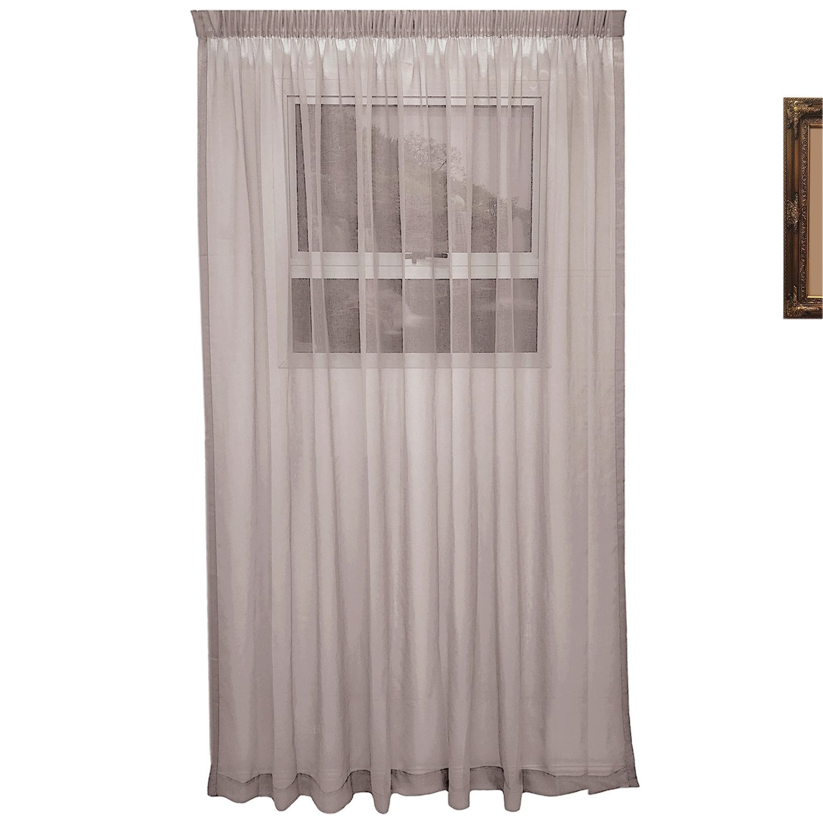 Matoc Designs Curtain -Mystic Voile -Cinnamon -Taped - 140cm W x 230cm H