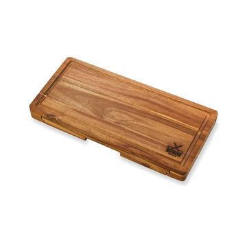 Cutting Board with Draw and Carving Knife Set (2 pieces)