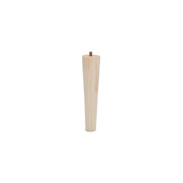 Cone Leg with M8 Bolt, H150mm x 45mm x 25mm, Raw Pine (4 Pack) BY WOODLY