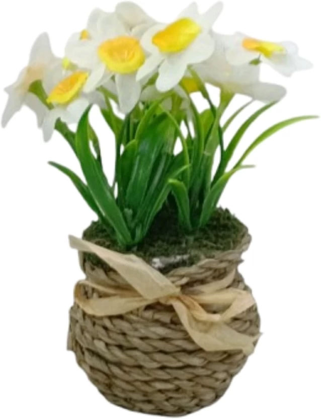 Dracaena Artificial Plant with Pot (18 cm, Multicolour)