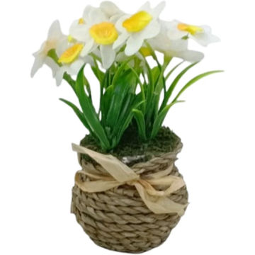 Dracaena Artificial Plant with Pot (18 cm, Multicolour)