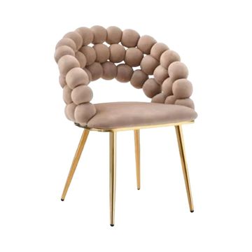 2 x Luxuria Velvet Bubble Armchair (Beige)