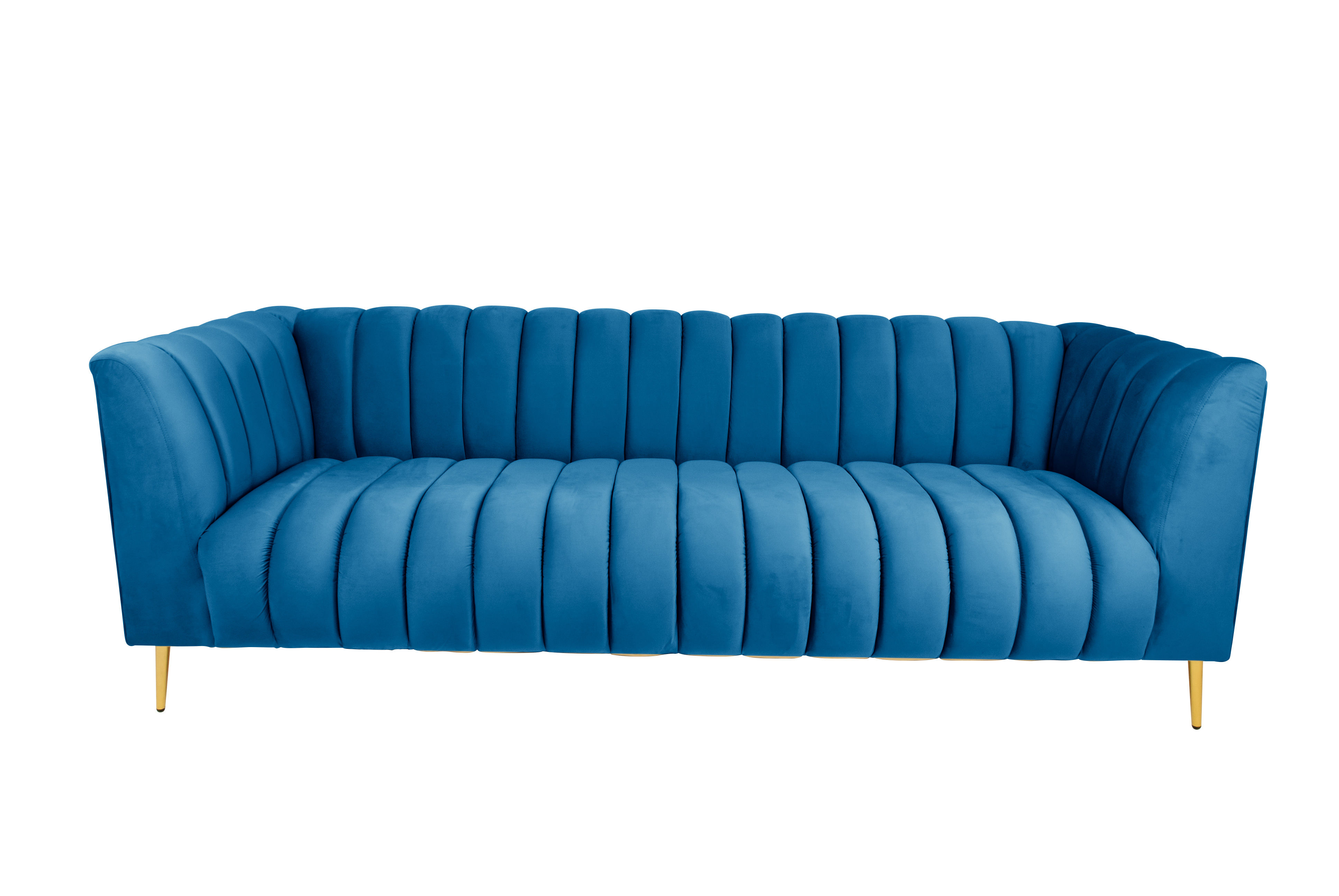 Zoey  3 Seater Stripe Couch - Sky Blue