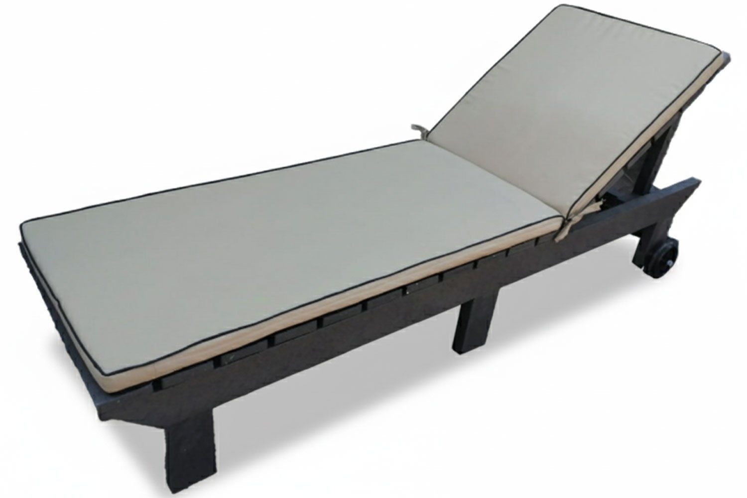 Royal Recycled Plastic Sun Lounger (Brown, Universal Beige Cushion)