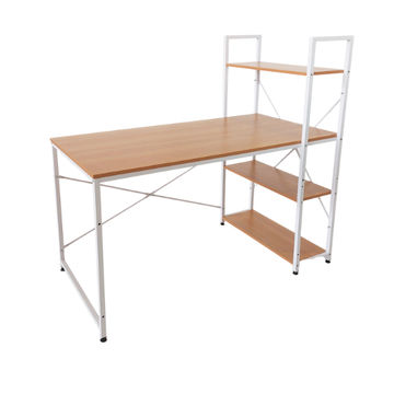 OMEGA 120cm DESK W/SHELF - BEECH
