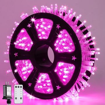 100M 9V Pink Christmas Fairy Lights for Decorations - 8 Modes -ZYF-D149