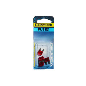 Dejuca - Fuse - Red - Mini Blade - 10amp - 4/Card - 2 Pack