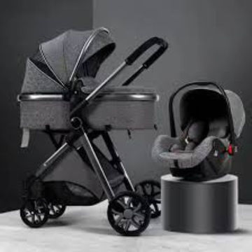 Multi-functional 3 in 1 Baby Stroller- Deep grey