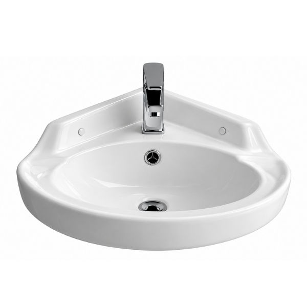 Counter top Ceramic Basin / table top Corner White - Breva