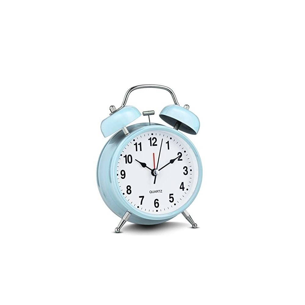 Metal Battery Powered Analogue Retro Double Bell Alarm Clock