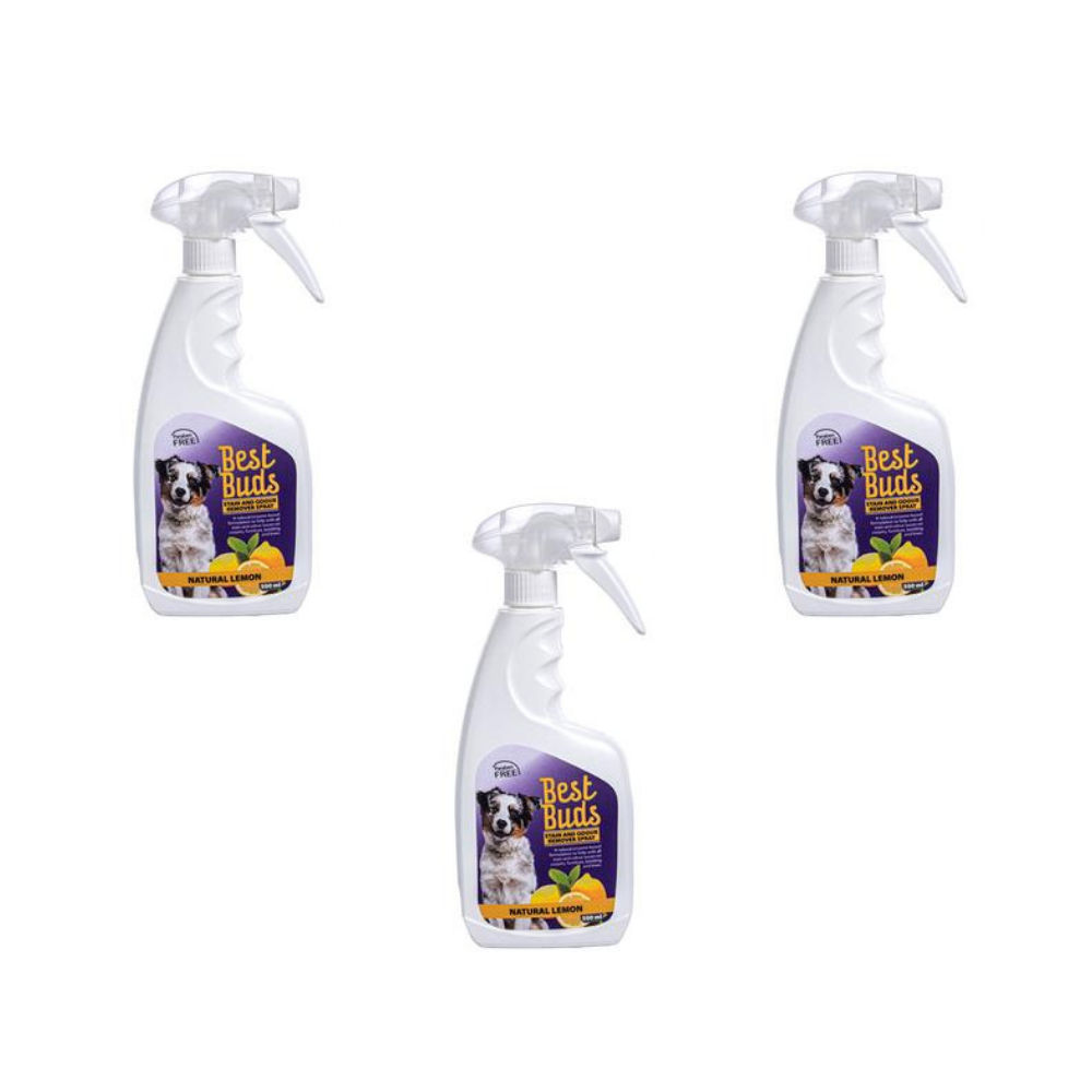 Best buds pet stain + odour remove 500ml 3 Bottles