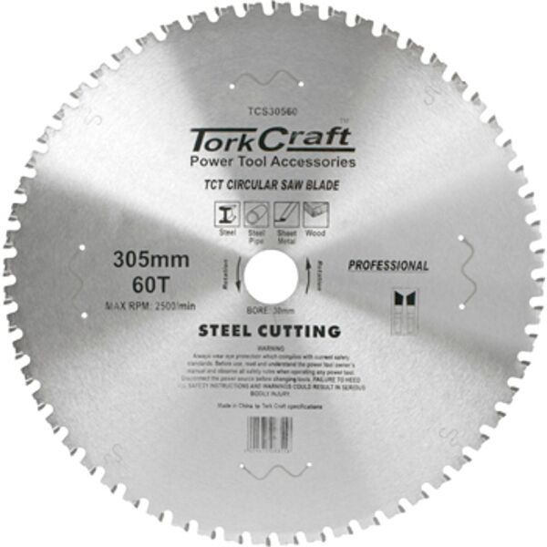 Tct Blade Steel Cutting 305X60T 30Mm