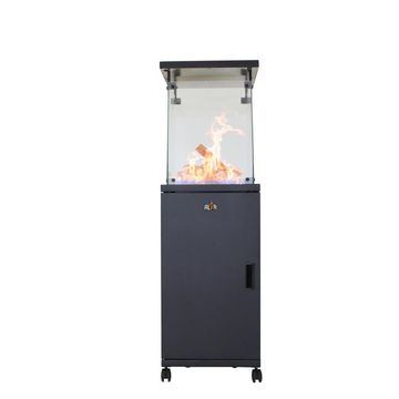 Alva - Short Stand Patio Heater - Ceramic Log-Style
