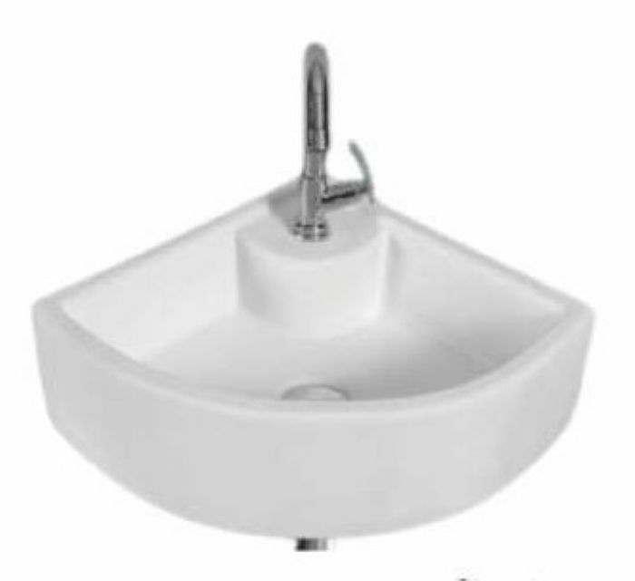 Counter top Ceramic Basin / table top Corner White - Cornia