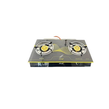 Two Burner Auto-Ignition Tempered Glass Panel