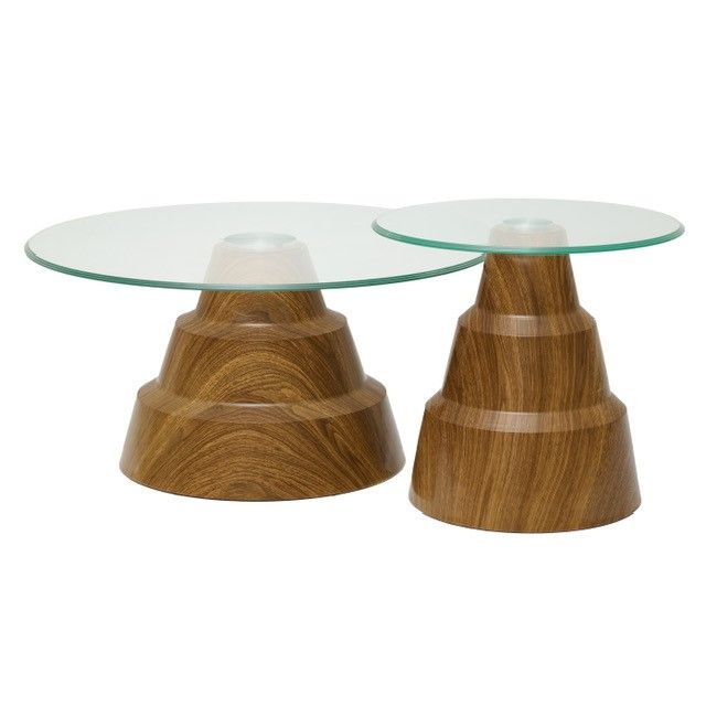 YDD31 Modern Minimalist & Luxurious Tempered Glass &Metal Base Coffee Table