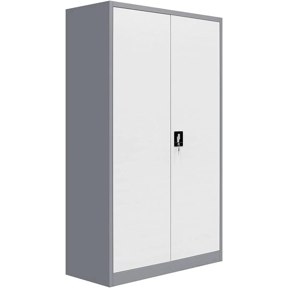 TitanLocker 2 Door Cupboard - White/ Grey - Fine Living