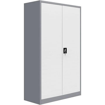 TitanLocker 2 Door Cupboard - White/ Grey - Fine Living