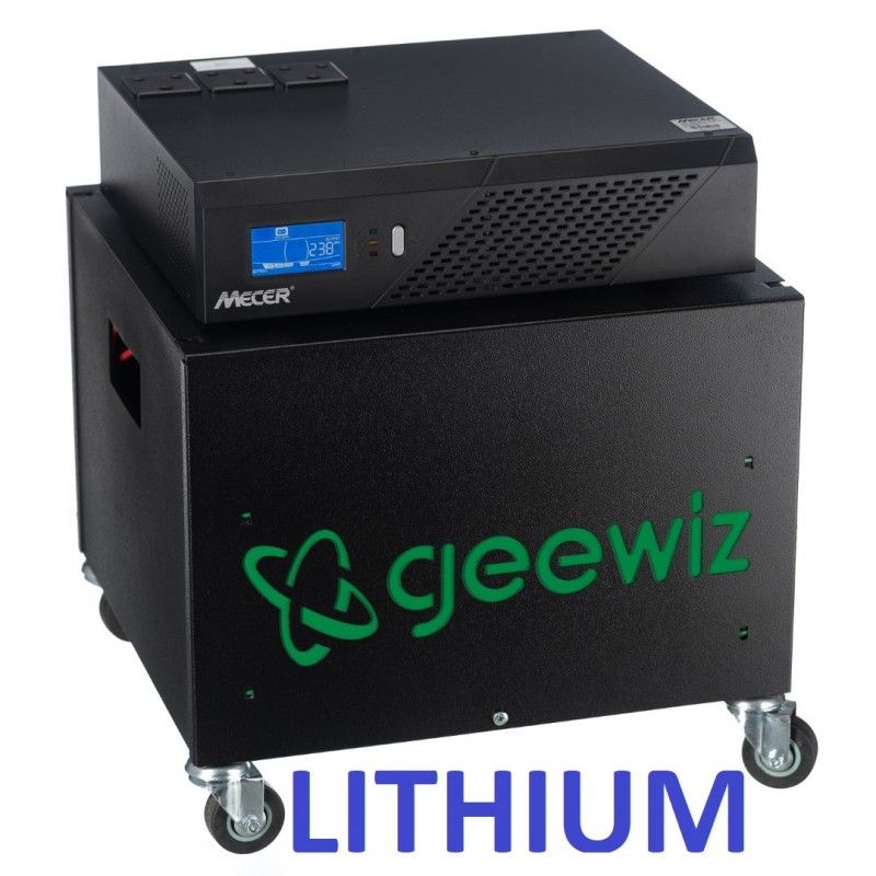 MECER Inverter 2400VA & 2x 120AH LITHIUM Batteries Trolley
