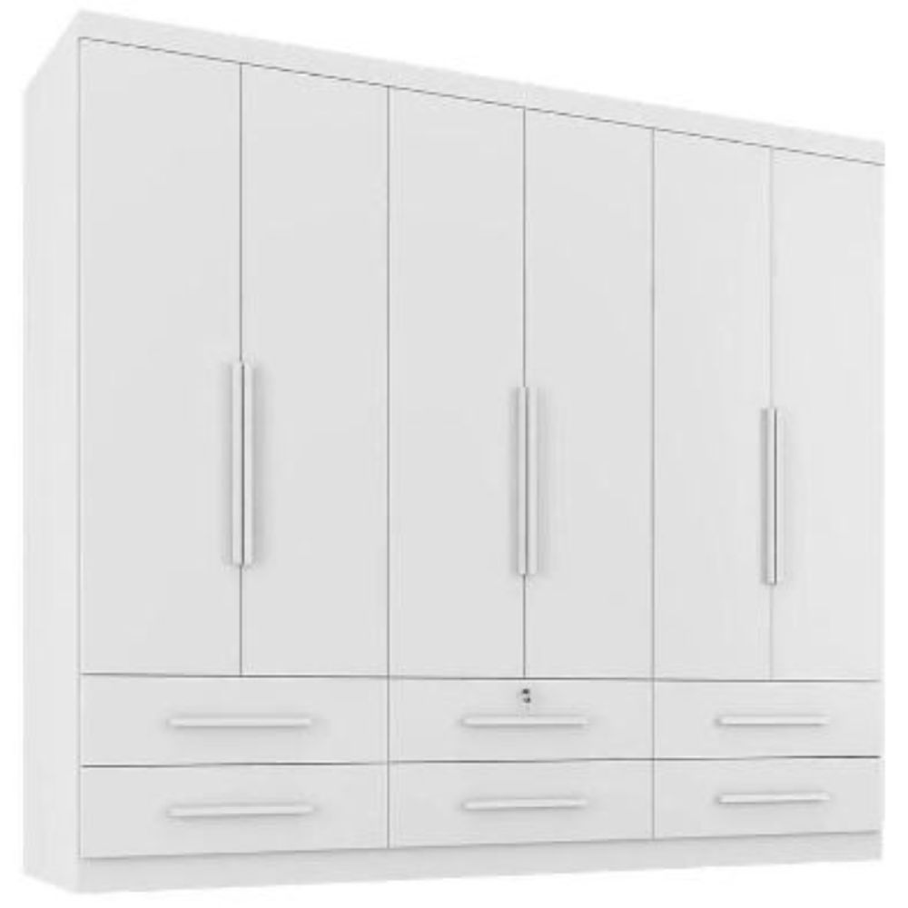 Maximus Plus 6-Door Wardrobe-White