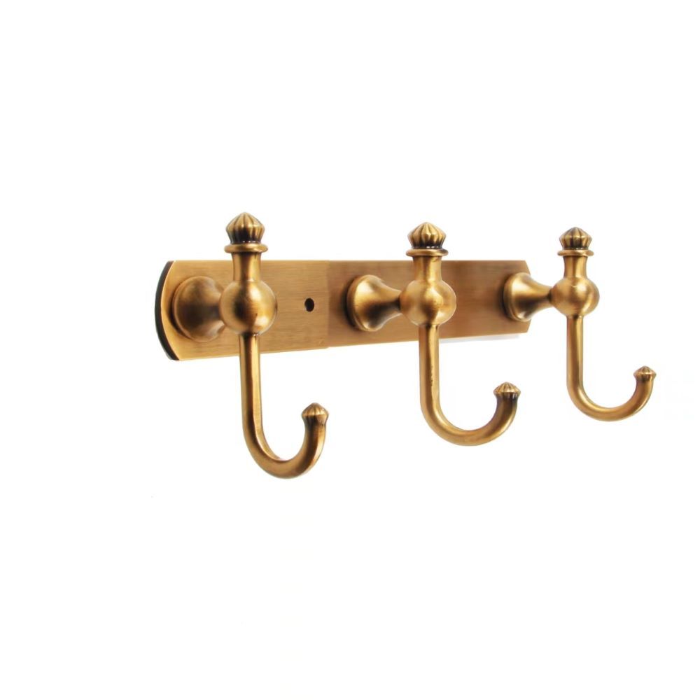 ANTIQUE BRASS WALL MOUNT ROB HOOK FOR BATHROOM, COAT, KEYS