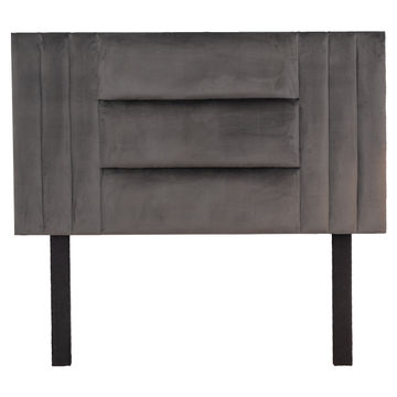 Luna Headboard - Dark Dark Grey Velvet - 3/4