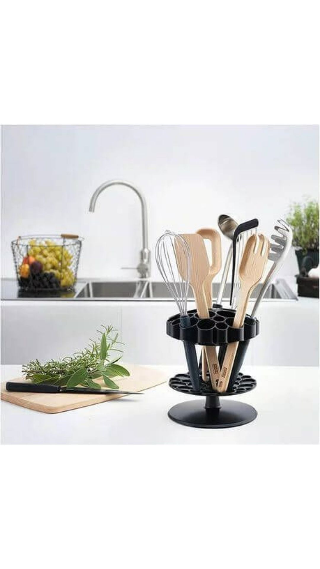 Rotating Utensil Holder Kitchen Organizer