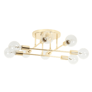 Zebbies Lighting Olivia Eight Light Champagne Gold Ceiling Light