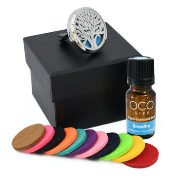 OCO Life Tree Of Life Car Vent Diffuser with Breathe Essential Oil