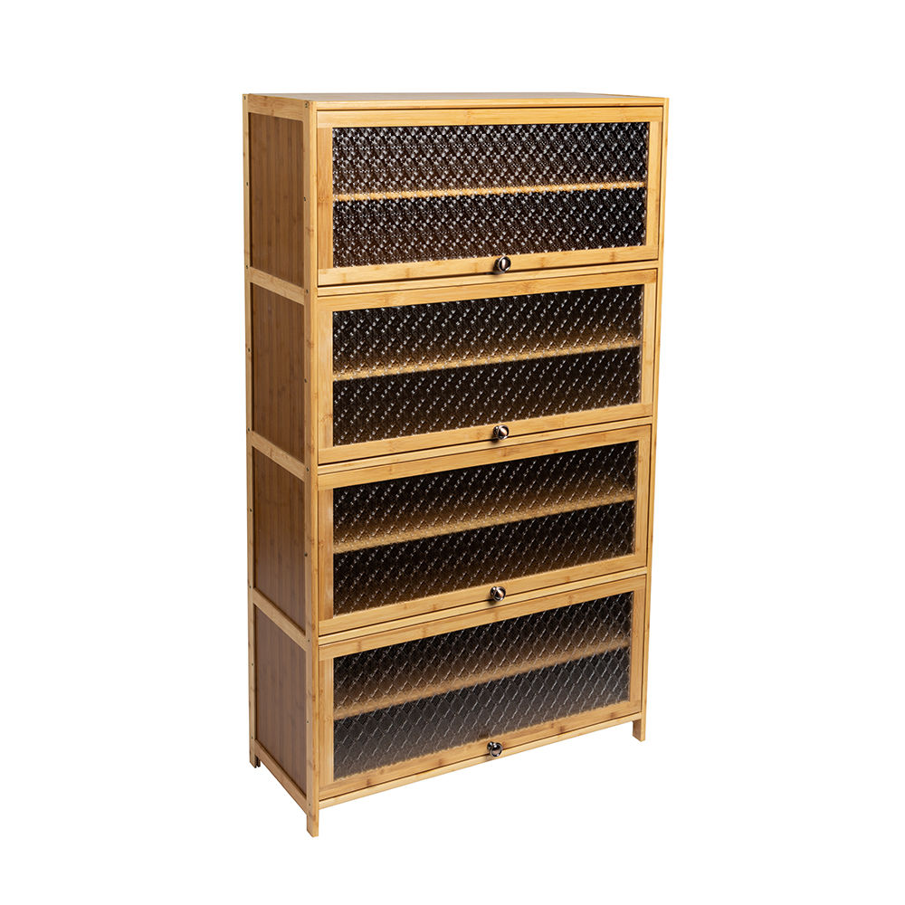 Bamboo-Wood 8 Tier Shoes Rack