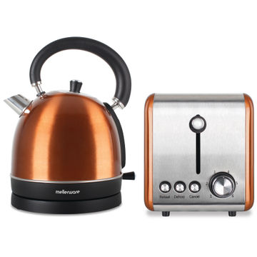 Mellerware Pack 2 Piece Set Stainless Steel Kettle And Toaster