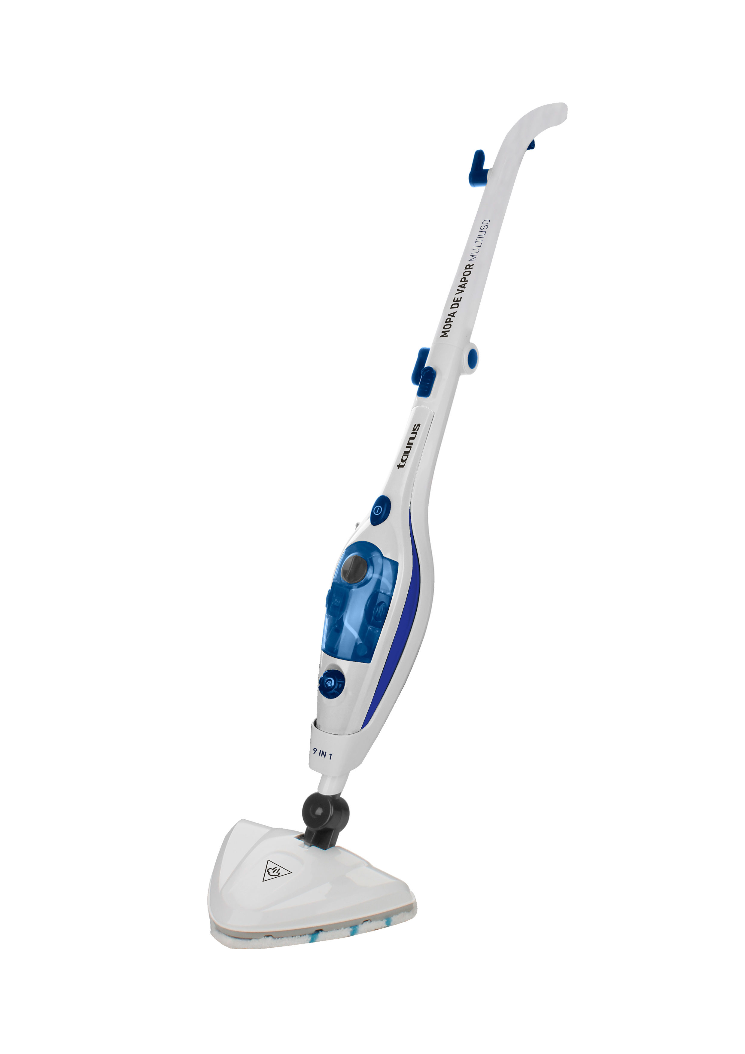 Taurus Steam Mop 9 in 1 Foldable Upright Plastic White 