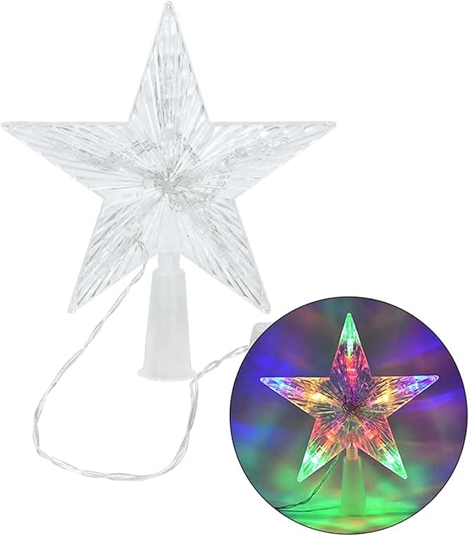 15cm Christmas Tree Top LED Star RGB - ZYF-D104