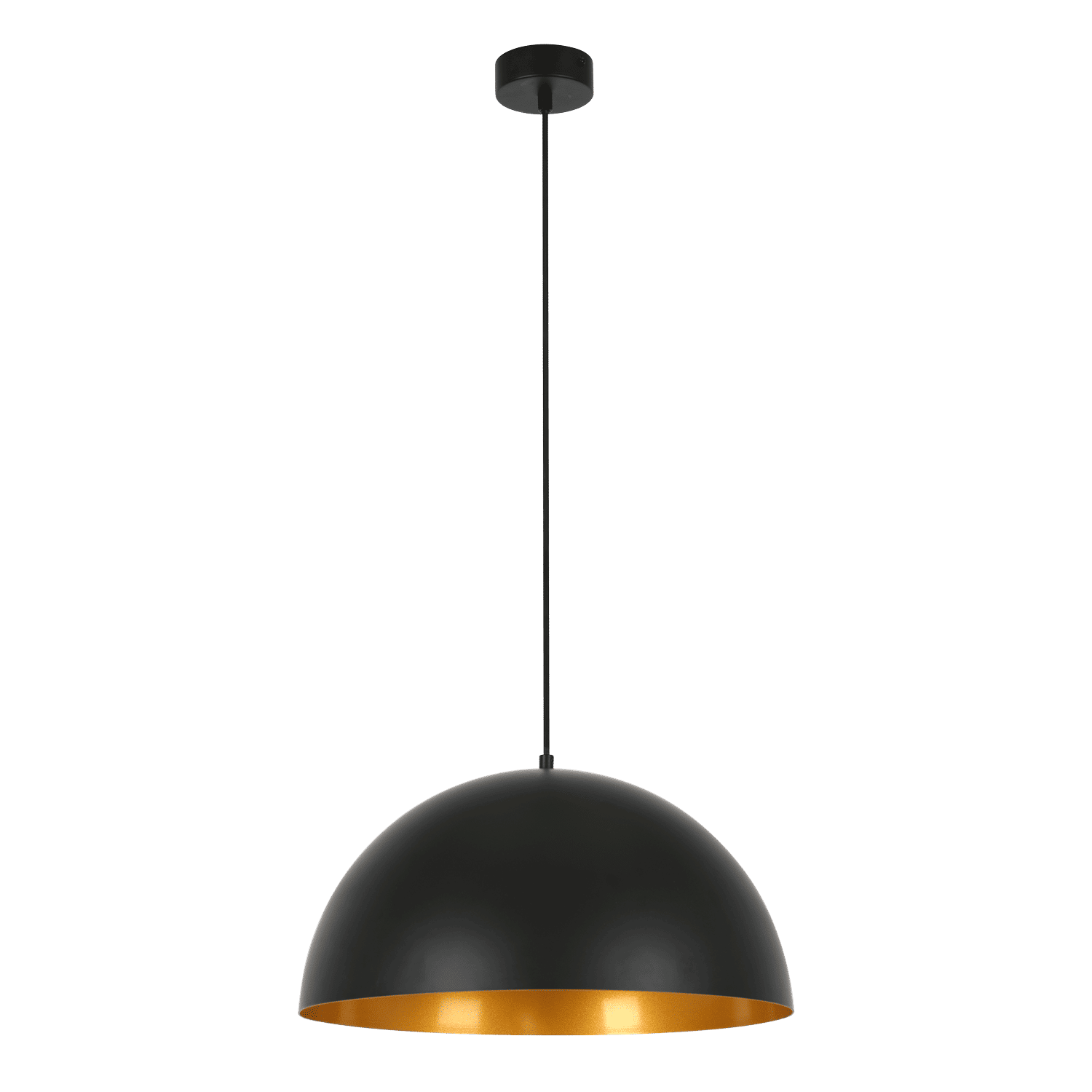 Zebbies Lighting Nova Matte Black and Gold Inner 1 Light Pendant