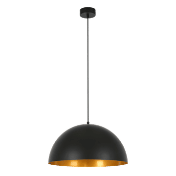 Zebbies Lighting Nova Matte Black and Gold Inner 1 Light Pendant