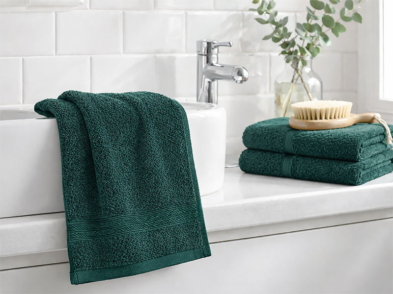 Plush 450GSM 30x50cms Guest Towels - Hunter Green (1pc pack)