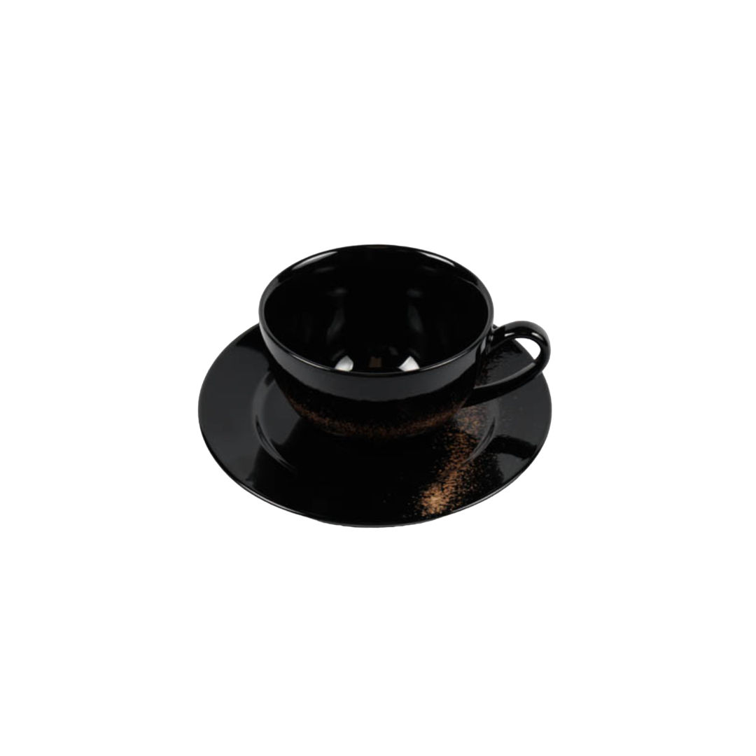 Chaka Chaka - Gold Splash Cup & Saucer Set of 4