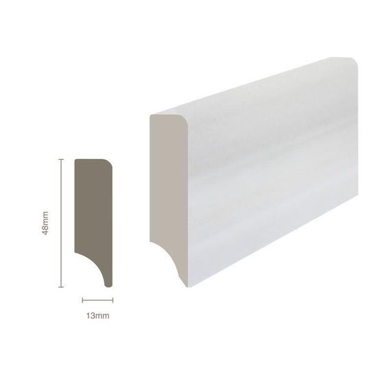 Skirting Polymer Ready to Paint (T)13x(W)48x(L)2700mm