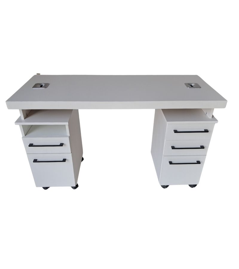 Manicure Table Nail Desk - White